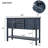 46'' Solid Wood Sideboard Console Table with 2 Drawers, Cabinets, and Bottom Shelf for Versatile Storage and Retro Style