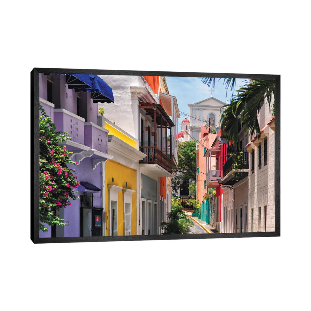 Colorful Streets Of Old San Juan, Puerto Rico by George Oze - Print on Canvas