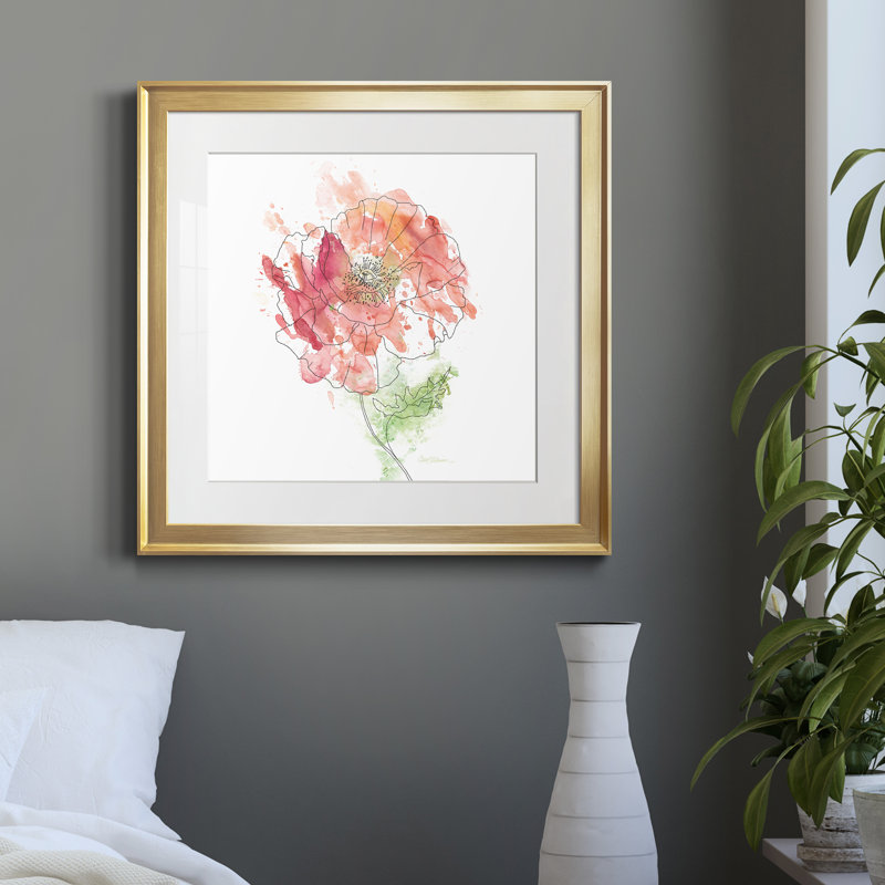 Simple Study II par J Paul - reproduction d'art sur papier encadrée, Papier encadré doré, H 17,5 po x l 17,5 po x P 1,5 po
