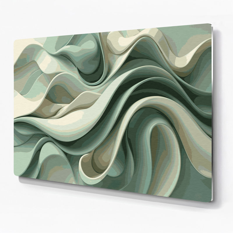 «Biomorphic Abstraction 13», art mural en métal vert
