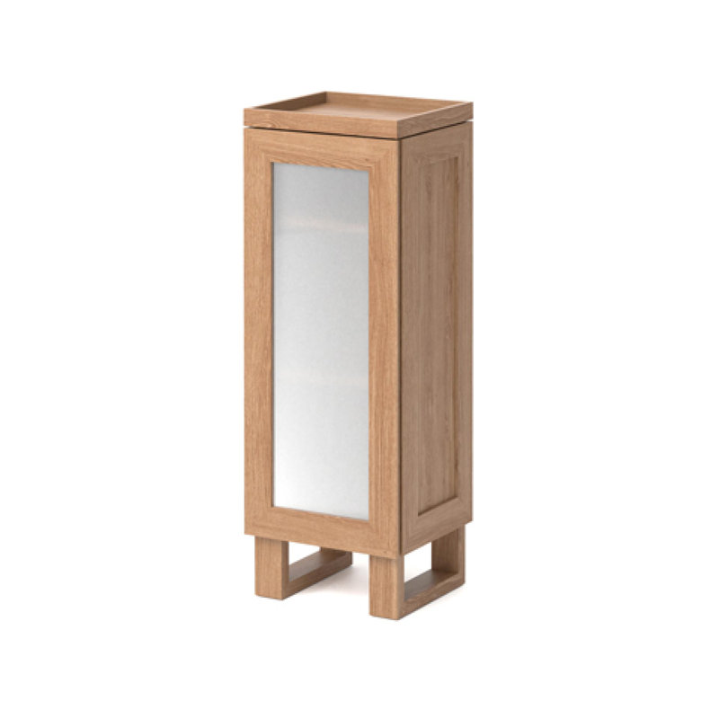 Mendocino Solid Wood Bathroom Cabinet, Natural Oak