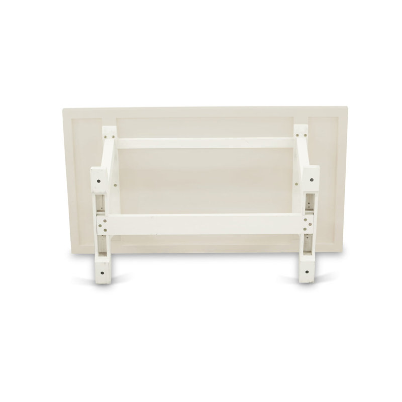 L'ensemble de salle à manger 7 pièces comprend une table en bois blanc lin et 6 chaises Parson en tissu bleu bébé à haut dossier - Lin brossé blanc