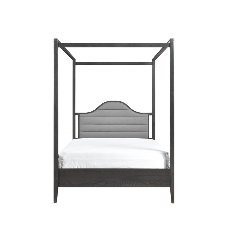Lit à baldaquin exquis avec tête de lit, un meuble de chambre en bois époustouflant pour une expérience de sommeil, Grand