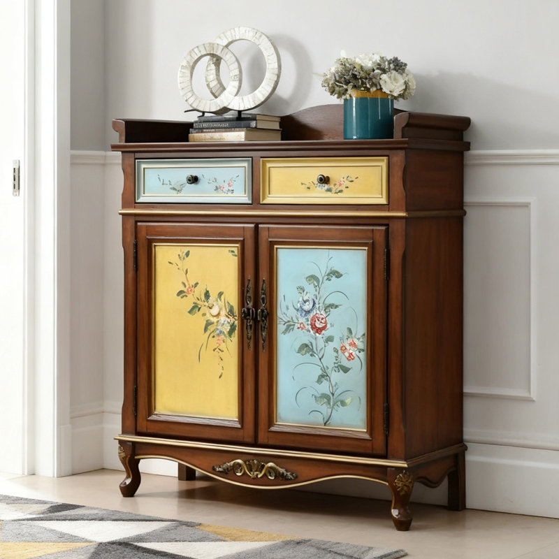 Banc de rangement pour chaussures en bois brun