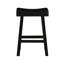 Table et tabourets noirs à hauteur de comptoir en bois massif pour une finition contemporaine avec 3 chaises