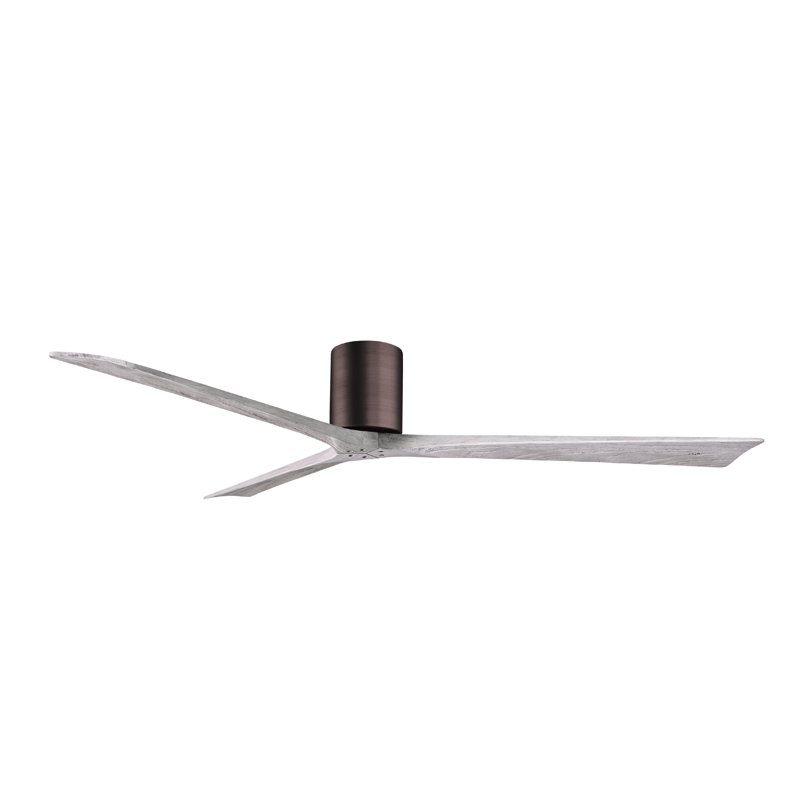 Ventilateur de plafond à 3 pales Olivier, Bronze brossé, Ton bois de grange, 72"