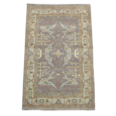 Tapis gris Oushak 5 x 8