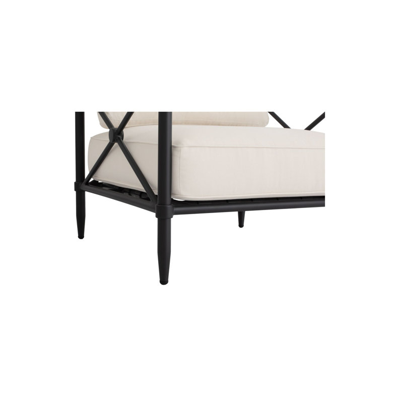 Willow Outdoor Lounge Chair, Ivory Performance Fabric