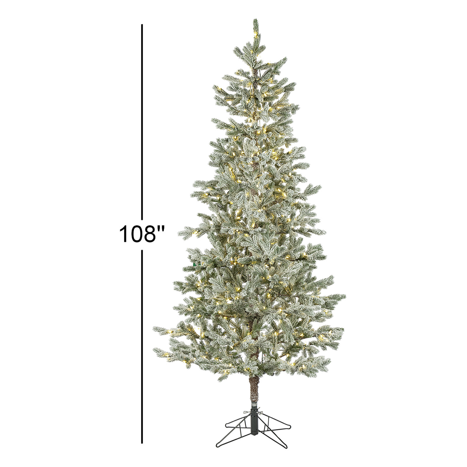 Gieselle Lighted Artificial Pine Christmas Tree, 9'