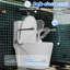 Toilette allongée une pièce avec accoudoirs ADA, hauteur de confort 17,1 po, double chasse 1,1 / 1,6 GPF, performance de 1000 g par carte