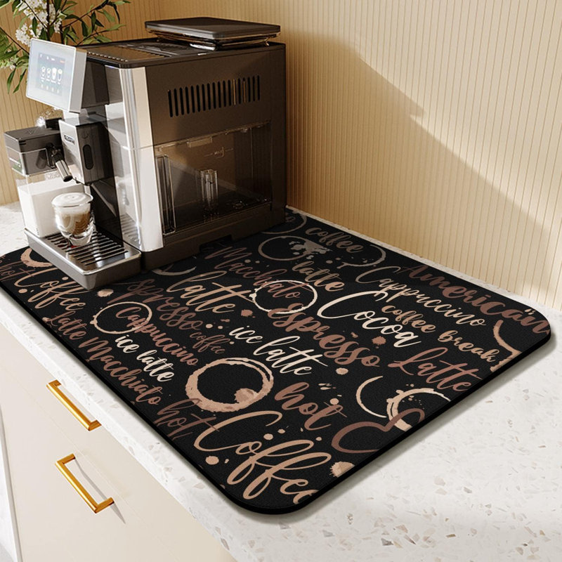 Accessoires pour tapis de bar à café pour tapis de cuisine à vaisselle en caoutchouc antidérapant pour comptoir
