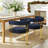 Rienna 18" Seat Height Chenille Upholstered Gold Kitchen Dining Armchair-1018381384