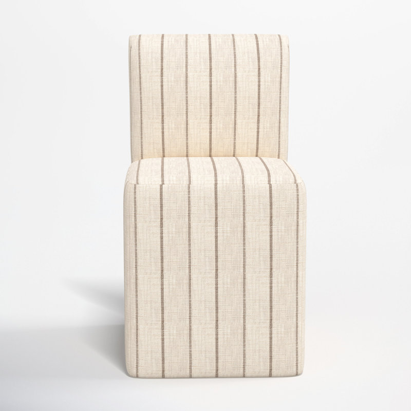 Mendy Dining Chair, Fritz Charcoal Stripe
