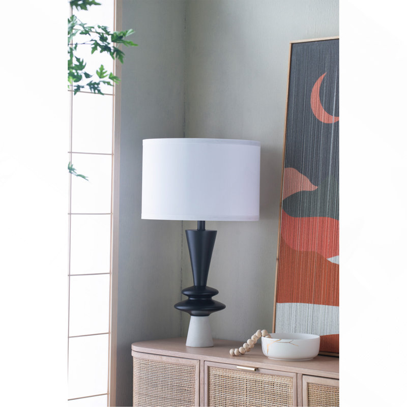 Lampe de table en aluminium noir D15x26,7