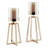 2 Piece Metal Tabletop Hurricane Set