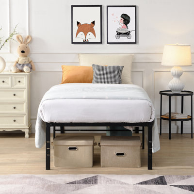 Bed Frame Twin Size , Heavy Duty Metal , Quick & Easy Assembly, No Noise