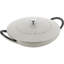Staub Cast Iron 2-Qt Wok With Cast Iron Lid - White Truffle