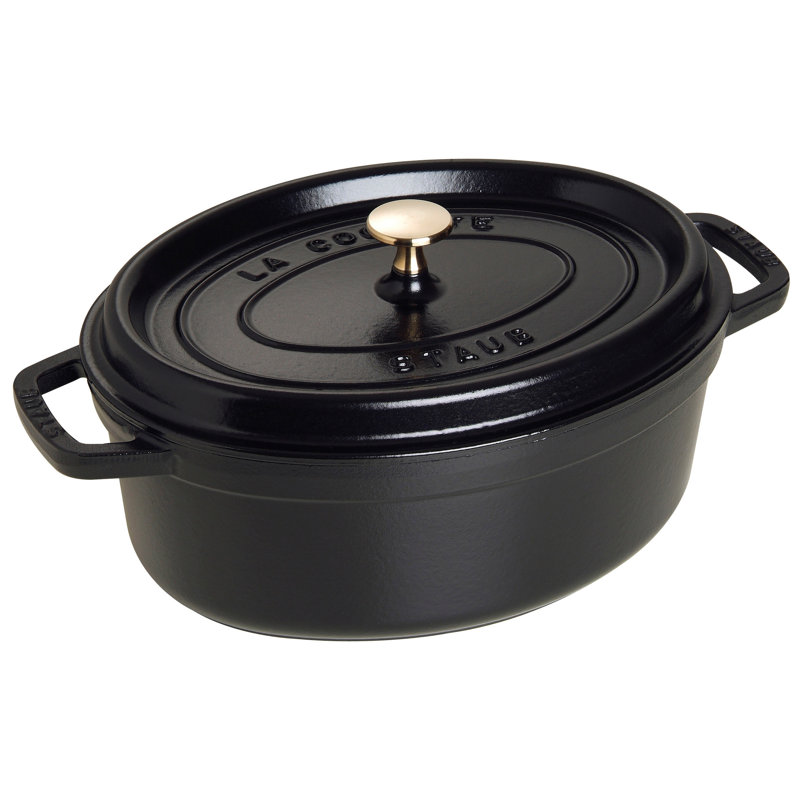 STAUB Oval Cast Iron Cocotte, Black, 29cm