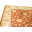 Hand Knotted Wool Area Rug in Rust And Cream