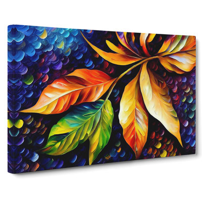 Glimmering Leaf Vol.4 - Wrapped Canvas Painting