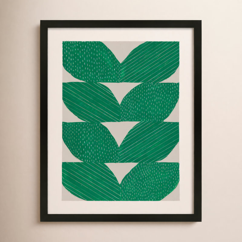 Chevron Painting by Andrea Stokes, Black Framed, 20" H x 16" W