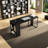 Simple Luxury Solid Wood Black Rectangular Office Desk-108044063