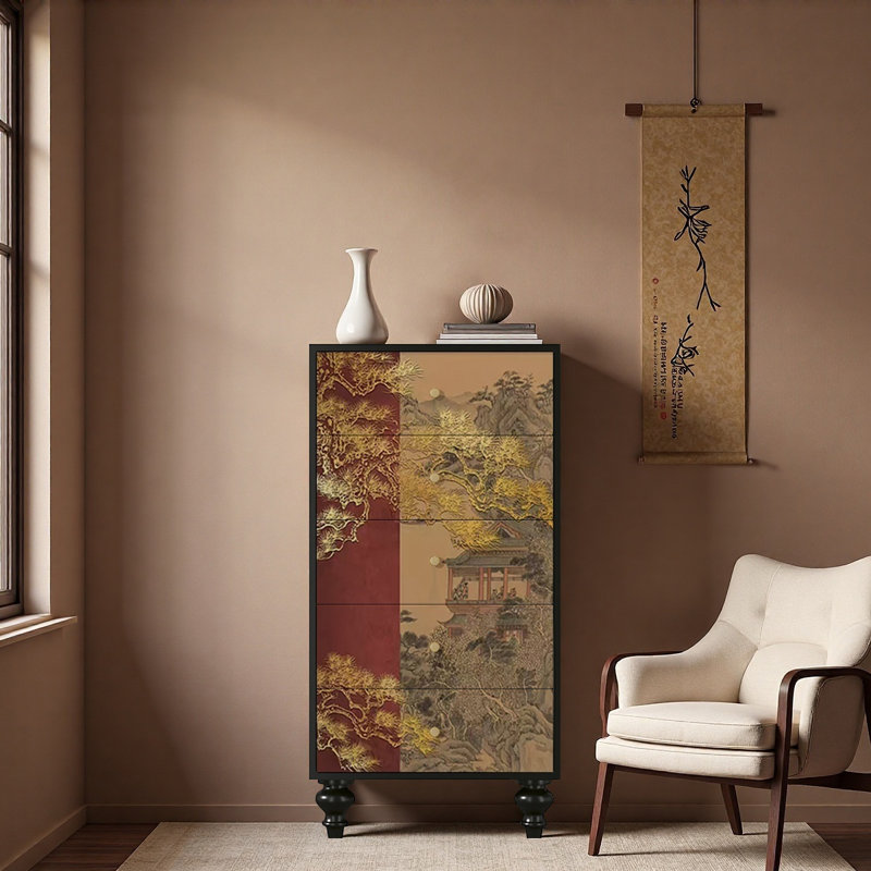 Armoire décorative rétro à plusieurs niveaux, H 46,9 po x l 23,6 po x P 15,7 po