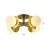 Transitional 4-Light Brass Flush Mount 