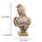 Artful Female Sculpture Bust Statue, Antique Brown