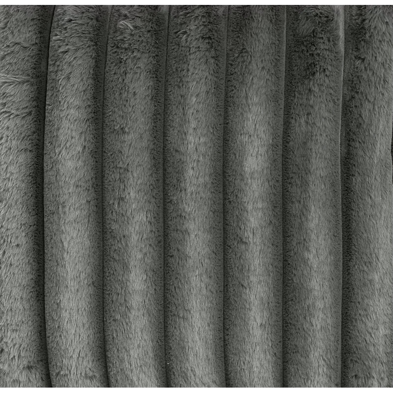 Méridienne 40 pouces en mousse viscoélastique Minky, Polyester gris acier