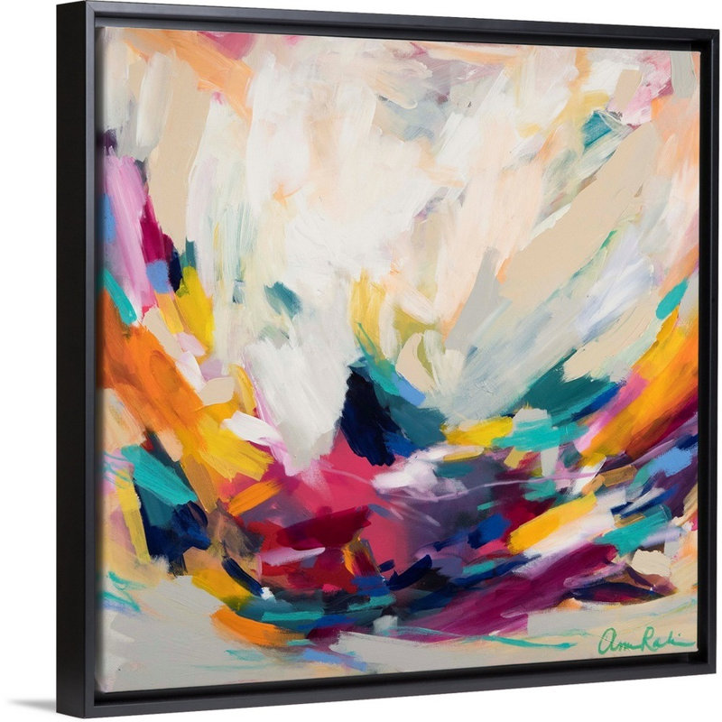 «New Beginnings» par Amira Rahim - reproduction sur toile, Toile avec cadre photo, H 13,25 po x l 13,25 po, Noir