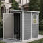 4ft X 5ft Lean To Garden Storage Shed With Window, Ventilation & Lockable Door  Durable Weather-resistant Outdoor Storage With Plastic Roof