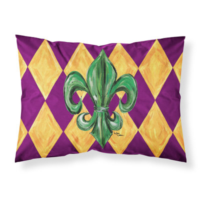  Taie d'oreiller Mardi Gras Fleur De Lis