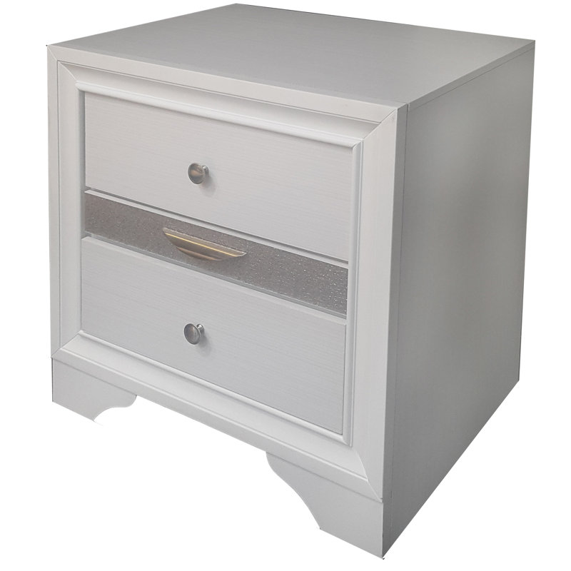 White Nightstand With Functional Compartments And Style - Compact Design, Stylish Elegant For A Luxurious Feel, White