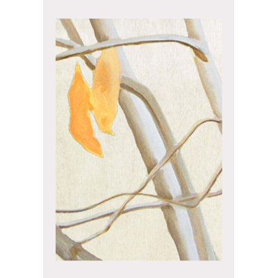 Feuilles orange sur fond écru - sans cadre