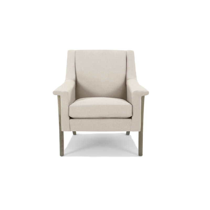 Fauteuil Arlo, Bois flottant, Mélange de polyester iceberg