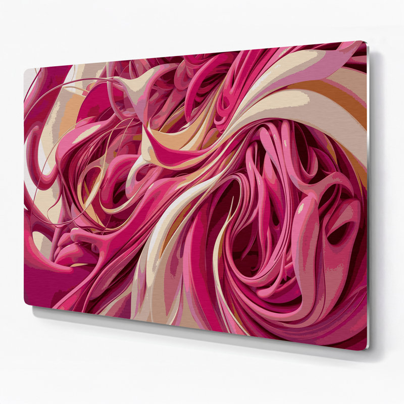«Biomorphic Abstraction 43», art mural en métal mauve, H 8 po x l 10 po