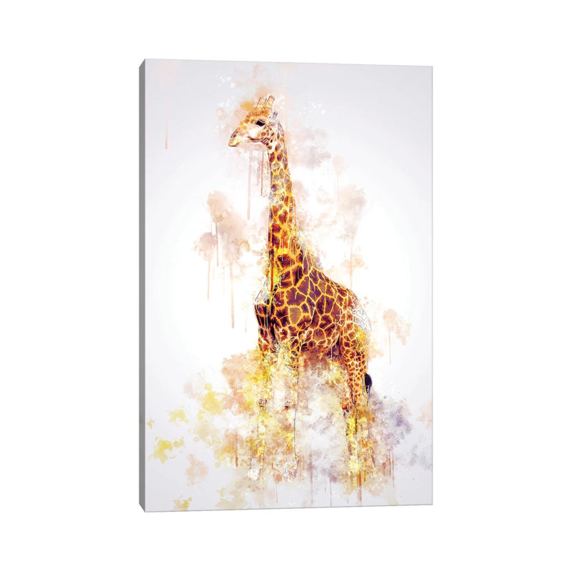 Giraffe by Cornel Vlad - Wrapped Canvas Painting, 45.72cm H x 30.48cm W x 1.905cm D
