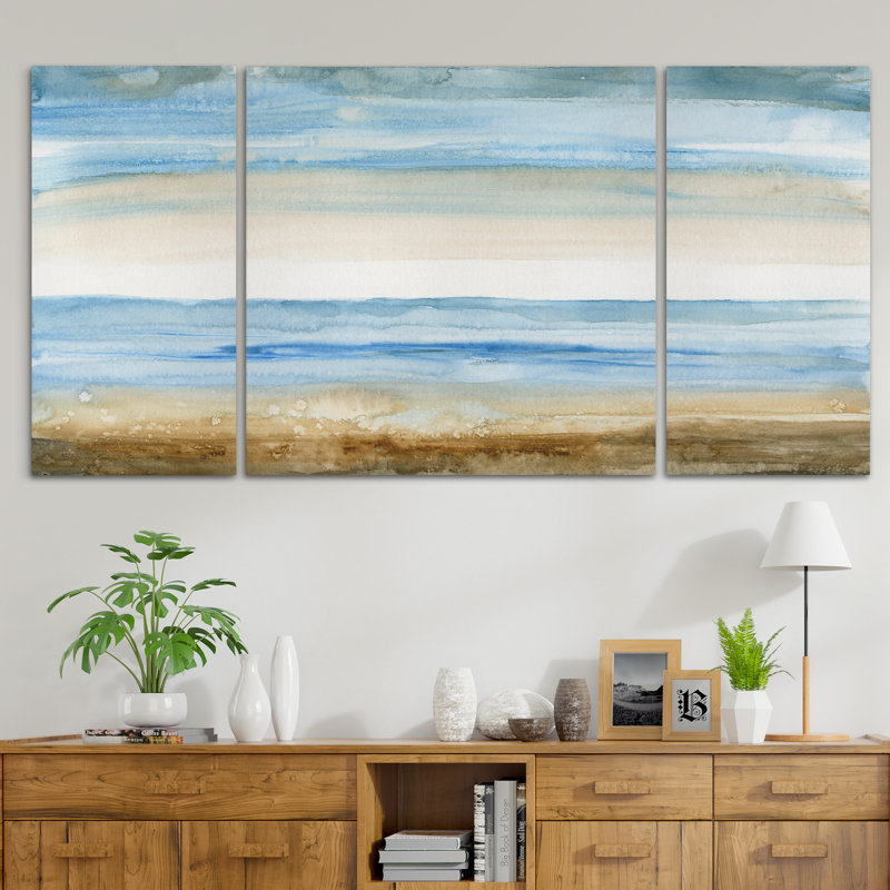 Seaside II, reproduction d’art sur toile, H 32 po x l 64 po x P 1,5 po