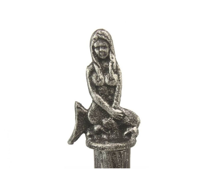 Porte-papier hygiénique sur pied sirène, Argent antique