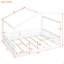 Structure de lit double en bois pleine grandeur avec clôture-124917446-124917447