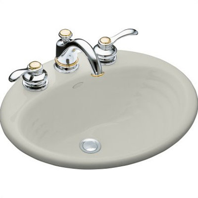 Ellington Self-Rimming Bathroom Sink in Ice Grey with 4" Centers