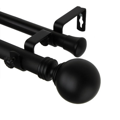 Abbeville Globe Double Curtain Rod