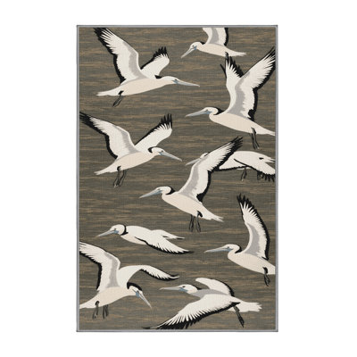 Washable Northern Gannet Birds Area Rug