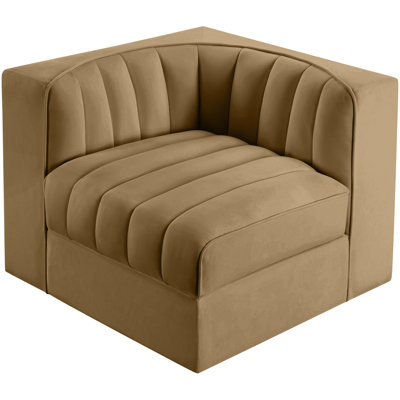 Chaise d'angle rembourrée en tissu Rummi