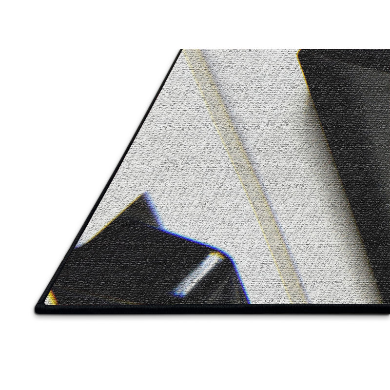 Tapis noir Piano Close up 6, Rectangle 2 pi x 4 pi