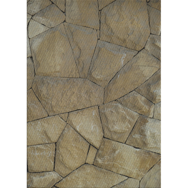 Tapis de zone brune à motifs, Rectangle 5 pi x 7 pi