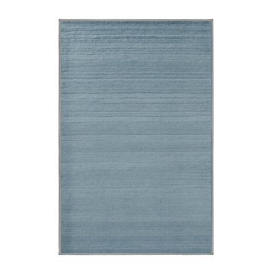 Machine Washable Solid Gray Area Rug