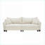 Sofas | Modern 3-Seat Convertible Sofa Bed, Solid Wood Frame, for Living Room Apartment | Beige | Corduroy
