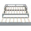 Lit de jour extensible gris avec lit gigogne, idéal pour accueillir plusieurs invités, transformation de lit simple à très grand lit, lit de jour équipé de lit gigogne Pine Legs, petits espaces peu encombrants, conception de lit convertible, bois-961810975